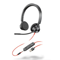 Plantronics Blackwire 3325-M Corded Headset - Binaural - UC Certified - 3.5mm - USB A 