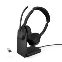 Jabra Evolve2 55 MS Stereo BT Headset w Charging Stand, Link 380 USB-C