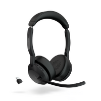 Jabra Evolve2 55 MS Stereo Bluetooth Headset w Link 380 USB-C