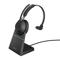 Jabra Evolve2 65 - UC Mono - Black Link 380 USB A and Charging Stand USB A