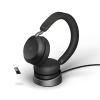 Jabra Evolve2 75 MS Stereo Wireless Headset, USB-A w Charging Stand