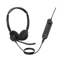 JABRA Engage 50 II Stereo Wired Headset - UC Certified - Adv Noise Cancelling Mic - InLine Controller - Durable - USB A