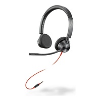 HP Poly Blackwire C3225 Corded Headset - Stereo - UC - 3.5mm - USB A