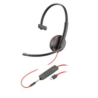 HP Poly Blackwire 3215 UC Mono USB-C/A & 3.5mm Corded Headset