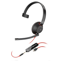 HP Poly Blackwire C5210 UC Mono USB-C/A & 3.5mm Corded Headset