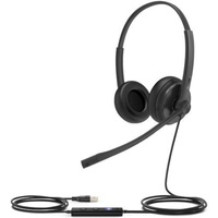 Yealink (UH34) Wired Headphones - Dual - MS Certified - Active Noise Cancelling Microphone - 3.5mm - USB A