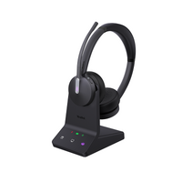 Yealink (WH64) Dect Headphones - Stereo - UC Certified - Bluetooth with Base Station