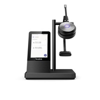 Yealink (WH66) Wireless DECT Headphones - Mono - MS Certified - 4" Touch Screen Base - Speakerphone