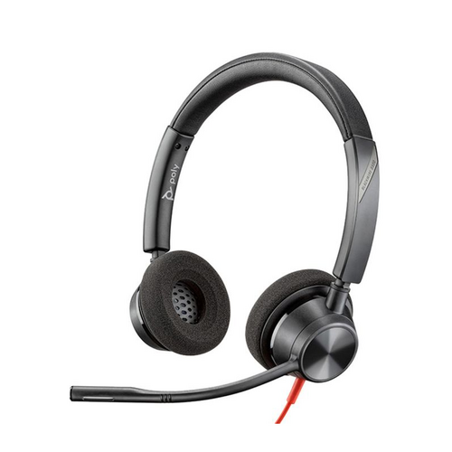 Blackwire 3320-M Corded Headset - Binaural - UC Certified - USB A 