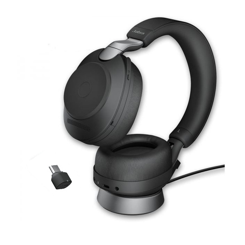 Jabra Evolve2 85 MS Stereo Wireless Headset w Charging Stand, USB-C