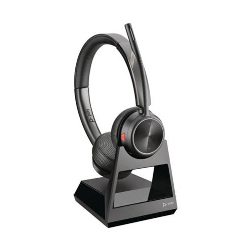 HP Poly Plantronics Savi 7220 Office, Dual Ear, Stereo DECT Wireless Headset