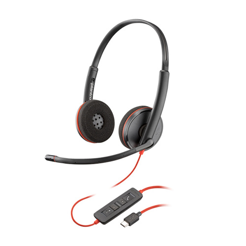 Blackwire C3220 Headset - Stereo - UC - USB C + USB C + A Adapter (Bulk)
