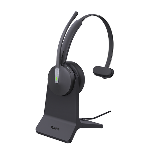 Yealink (BH70) Wireless Headphone - Mono - MS Certified - Bluetooth - with Charging Stand - BT51 - Black- USB C + A Adapter
