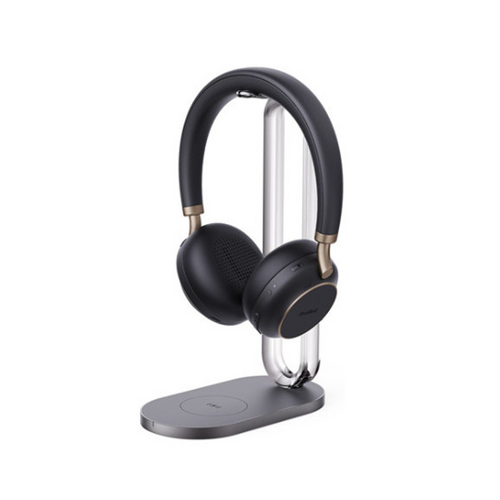 Yealink (BH76 Plus) Wireless Headphones - Stereo - MS Certified - Active Noise Cancelling - Charge Stand - Black - USB C Native - USB C + A Adapter