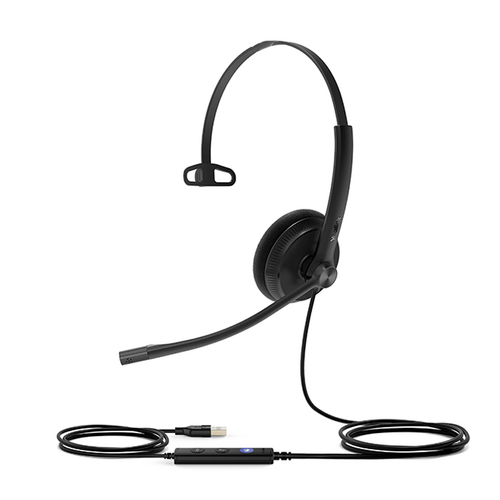 Yealink (UH34-lite) Wired Headphones - USB A - UC Certified - with Bonus USB A + USB C Adapter