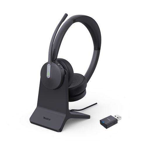 YEALINK BLUETOOTH DECT (WH64) MS STEREO HYBRID HEADSET, WDD60 DECT DONGLE, CHARGING STAND